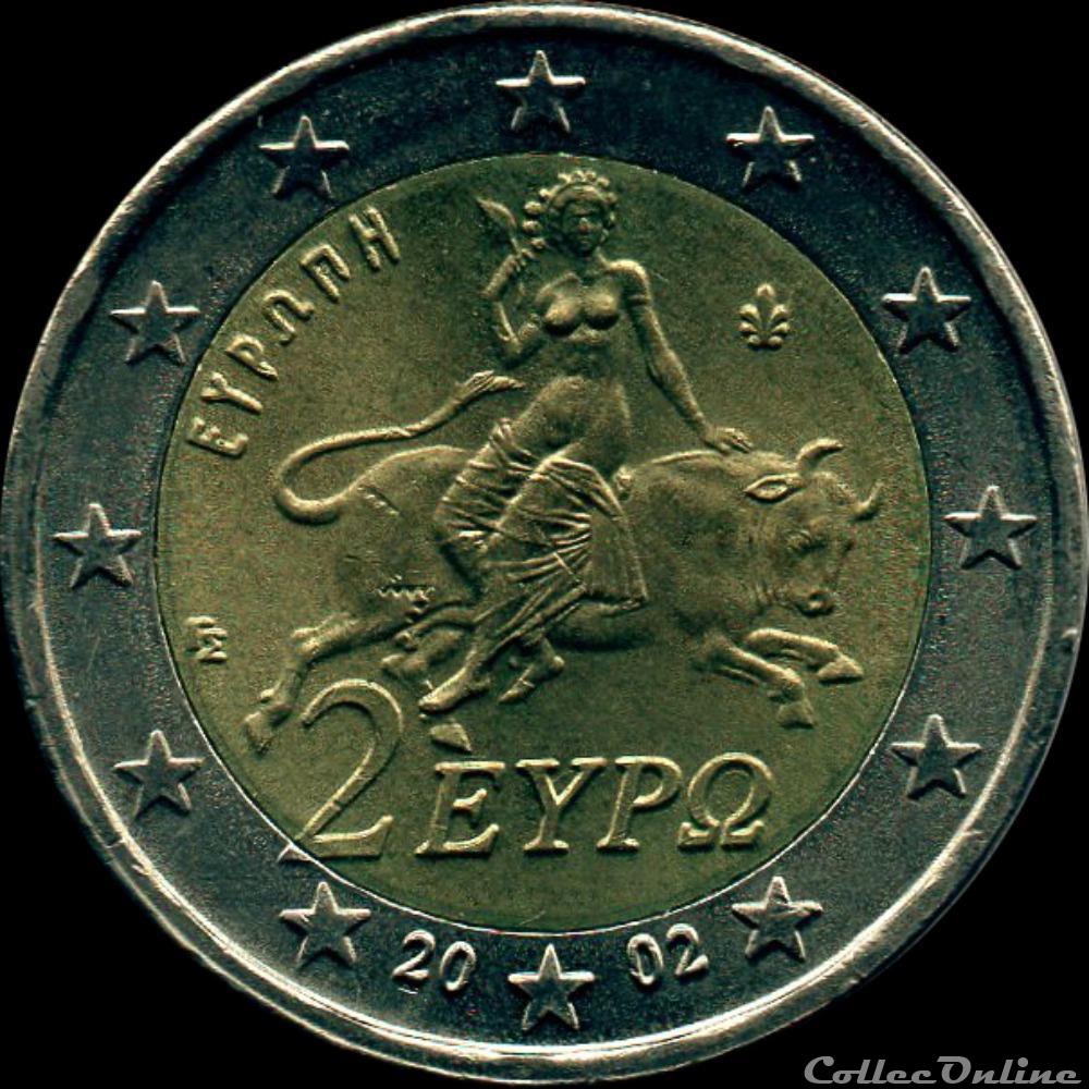 scène provenant d’une mosaïque de Sparte monnaie euro grece scene provenant d une mosaique de sparte