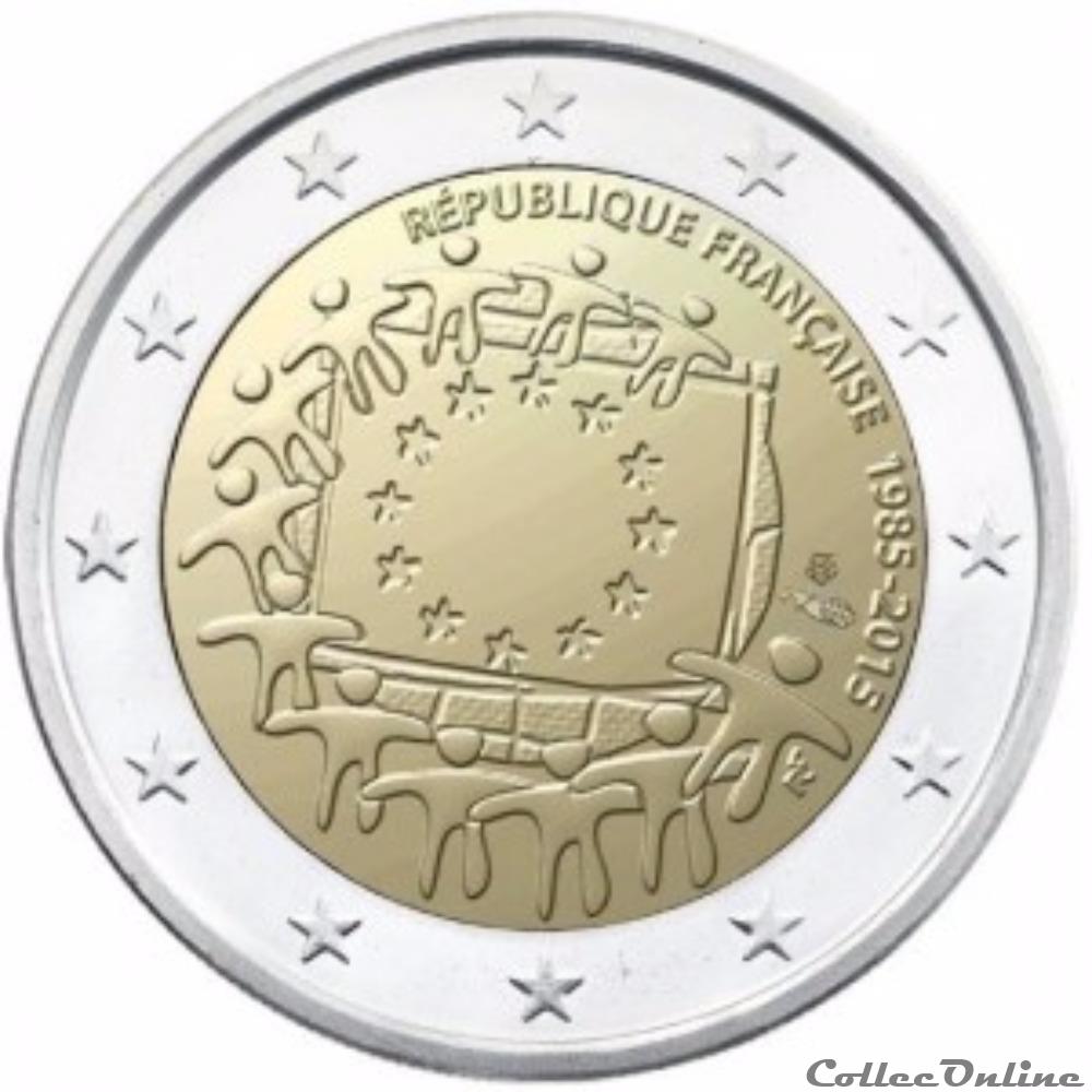30 ANS DRAPEAU EUROPÉEN monnaie france 30 ans drapeau europeen