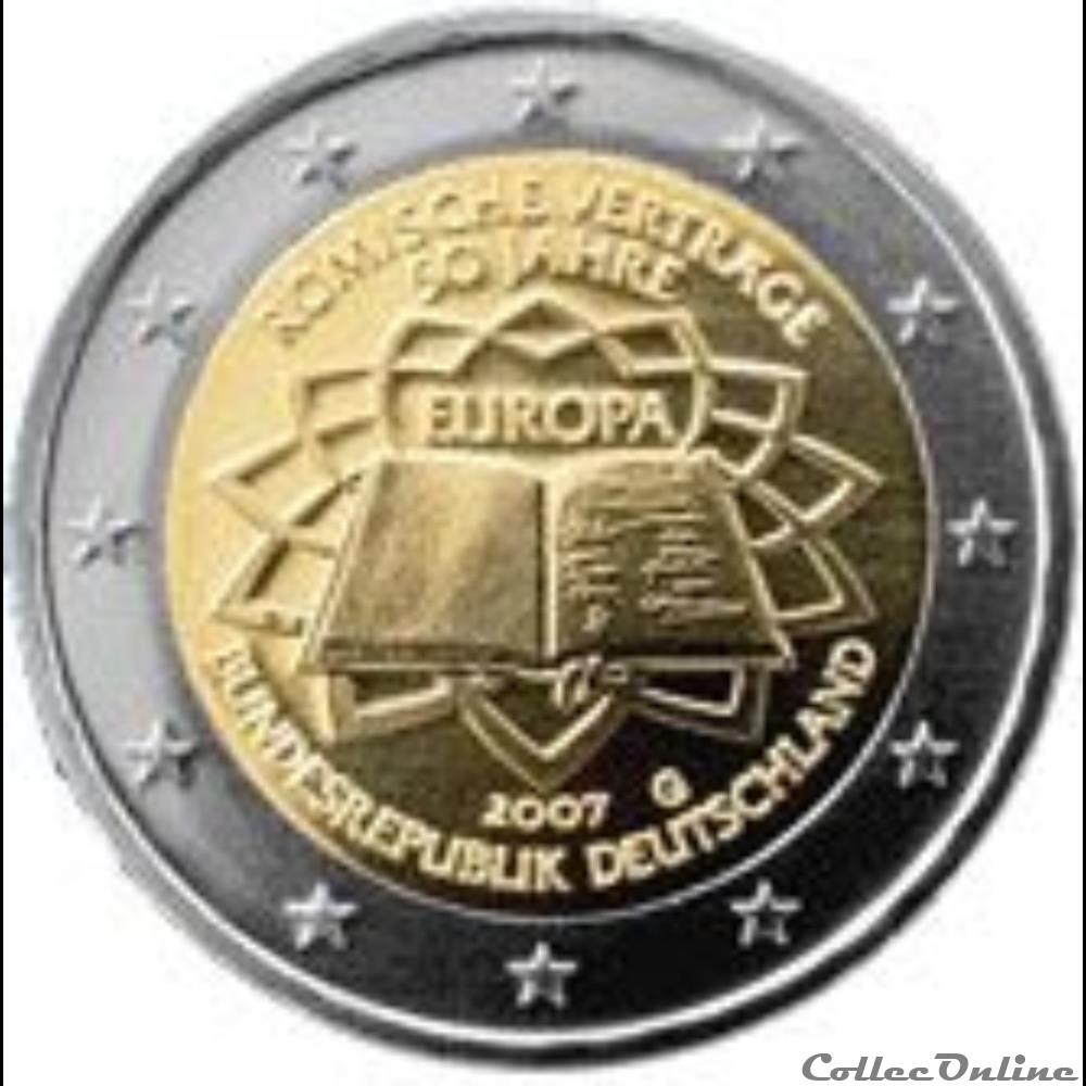 50 ans Traité de Rome monnaie euro allemagne 50 ans traite de rome