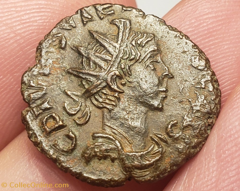 Antoninien de Tetricus II fautée. monnaies antiquite av jc ap autres antiques antoninien de tetricus ii fautee