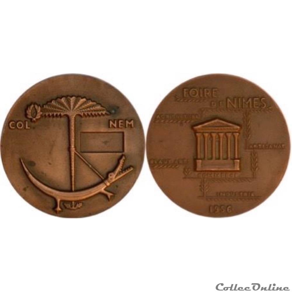 medaille france touristique foire de nimes 1956