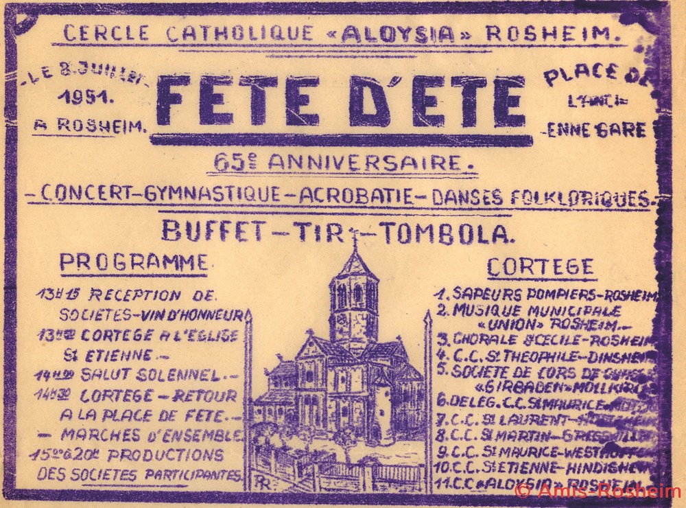 Les fêtes organisées par le Cercle Aloysia divers les fetes organisees par le cercle aloysia