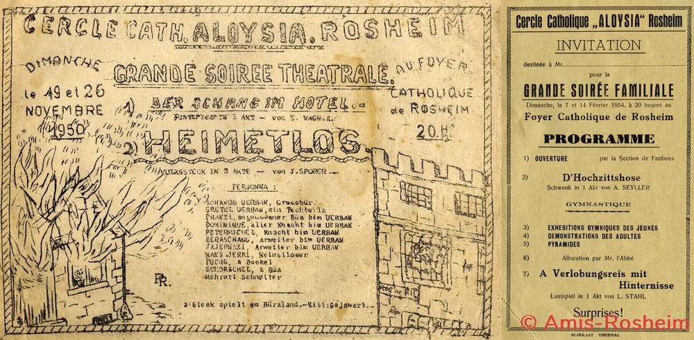 divers le cercle catholique aloysia de 1945 a 1960 les gymnastes et le theatre alsacien