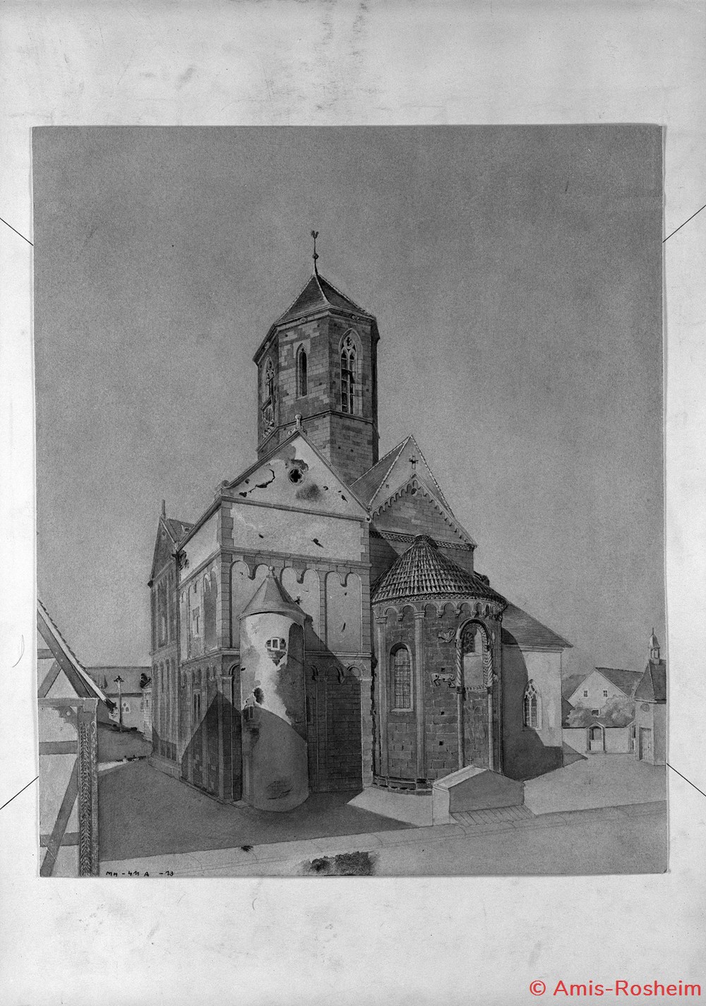 divers eglise saints pierre et paul avant et apres la restauration de 1859