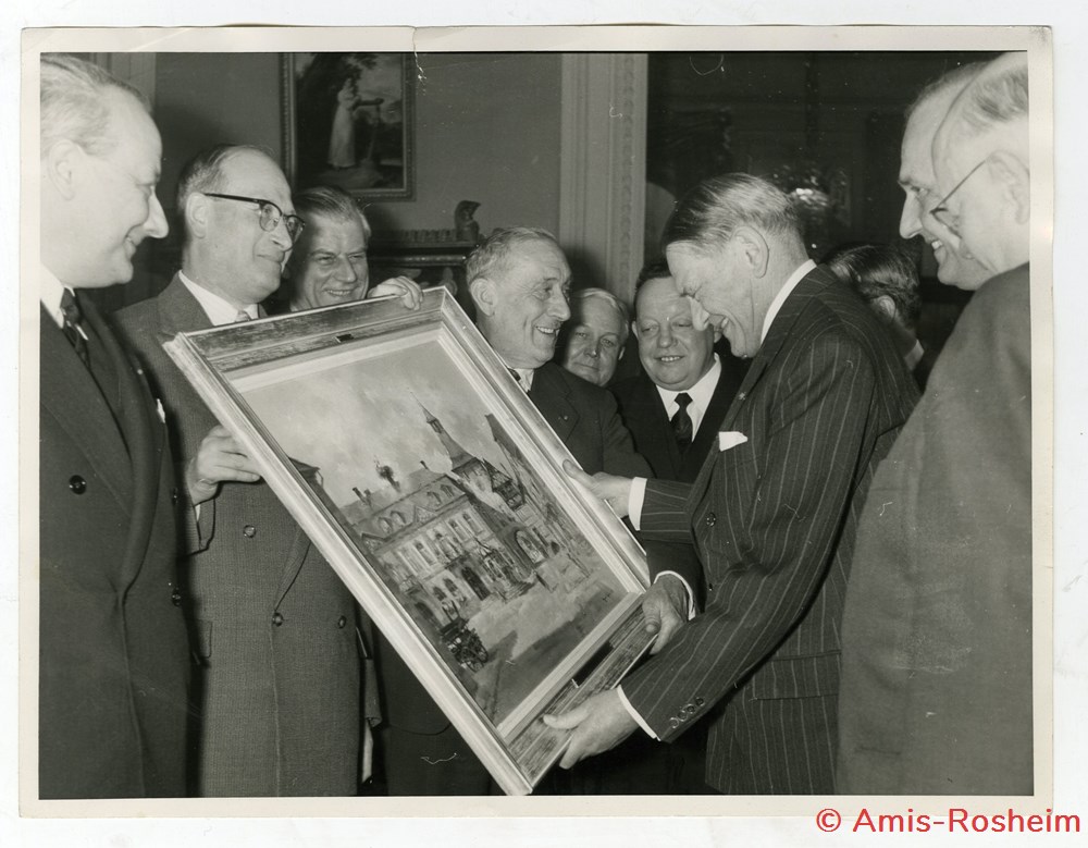 divers visite du president coty a rosheim le 5 juillet 1957