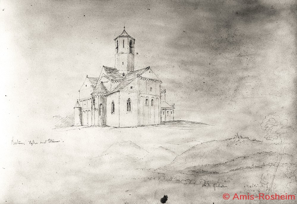 divers eglise saints pierre et paul avant et apres la restauration de 1859