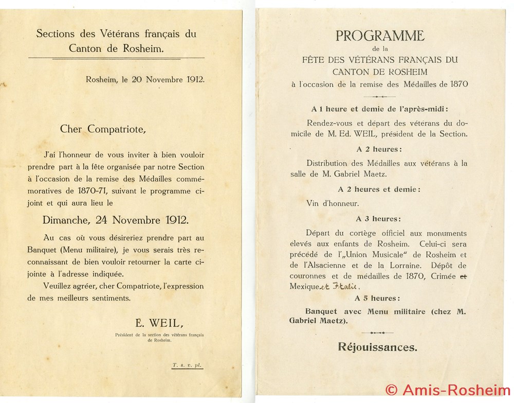 Vétérans 1870 de Rosheim 5 divers veterans 1870 de rosheim