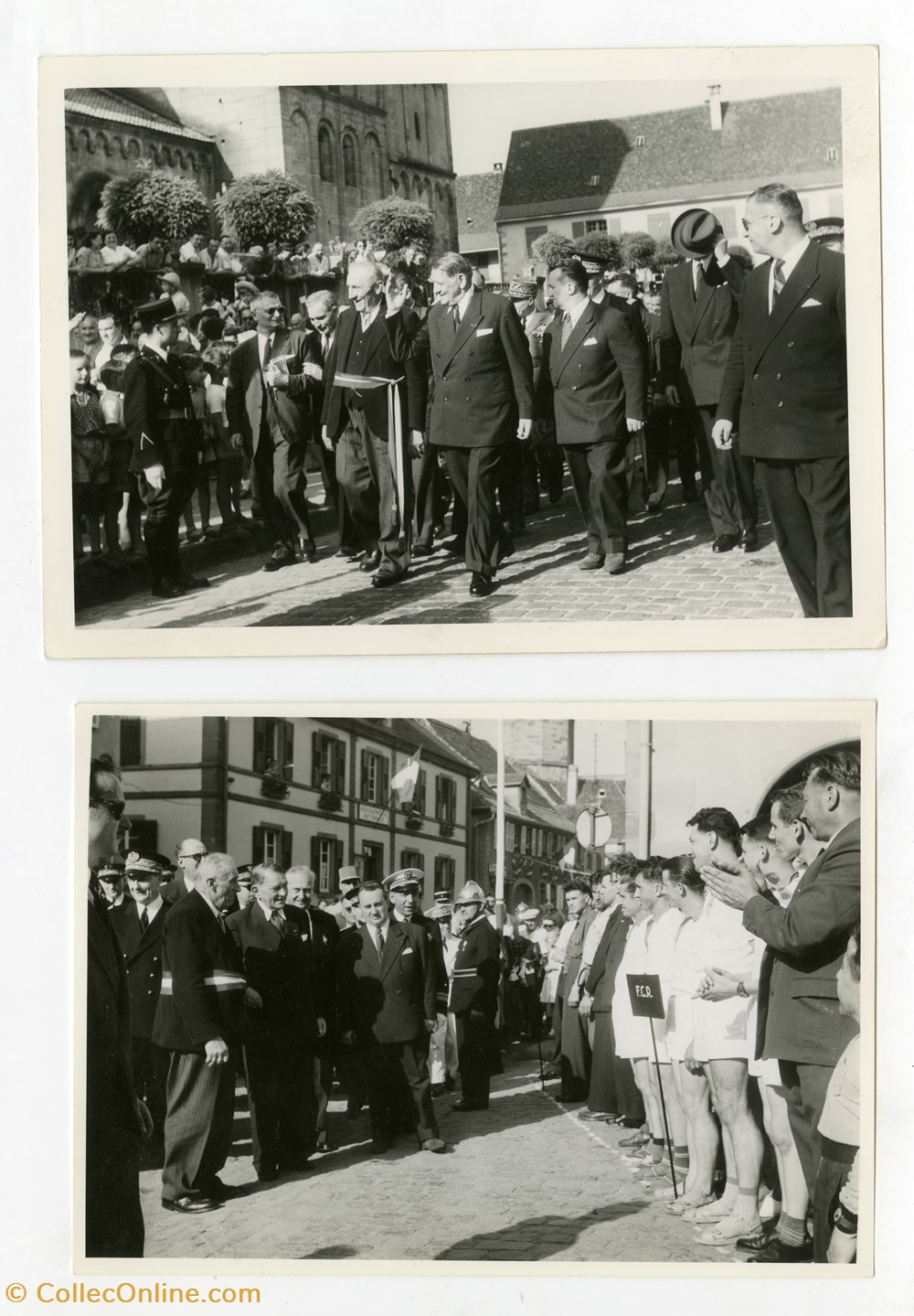 divers visite du president coty a rosheim le 5 juillet 1957