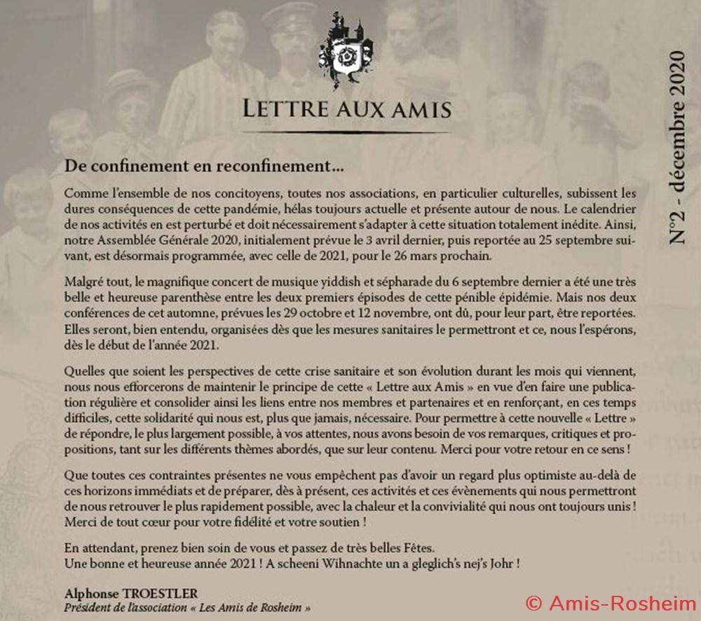 Les "Lettres aux Amis". divers les lettres aux amis