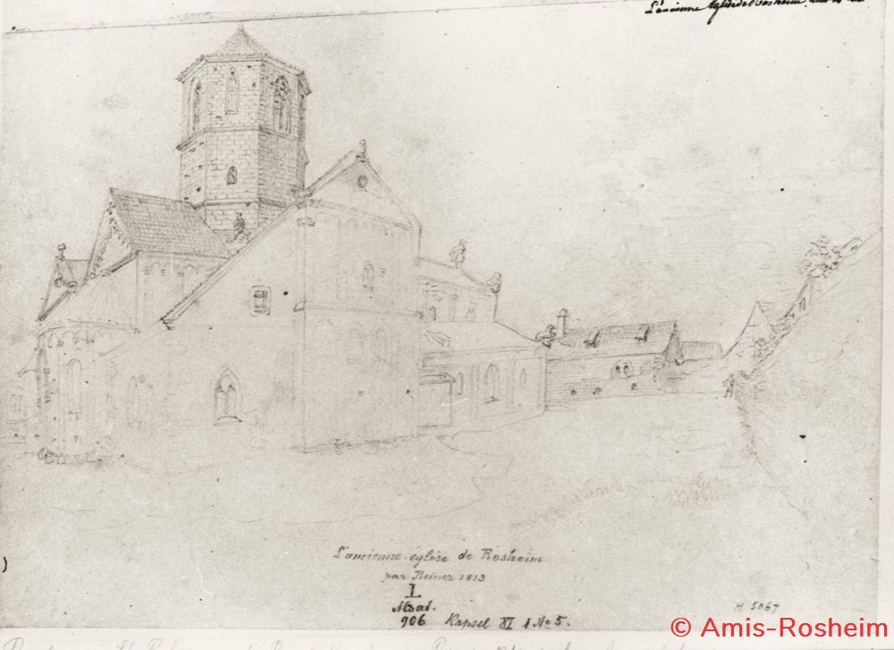 divers eglise saints pierre et paul avant et apres la restauration de 1859