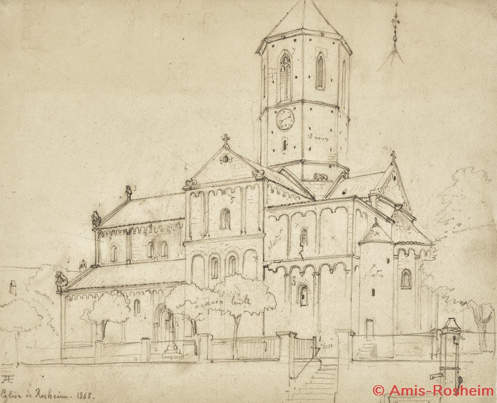 divers eglise saints pierre et paul avant et apres la restauration de 1859