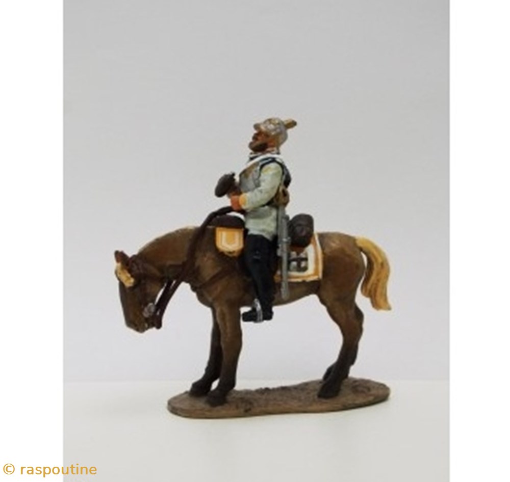 Cavalier 7e Régiment de Cuirassiers Prusse 1870 figurines historique cavalerie cavalier 7e regiment de cuirassiers prusse 1870
