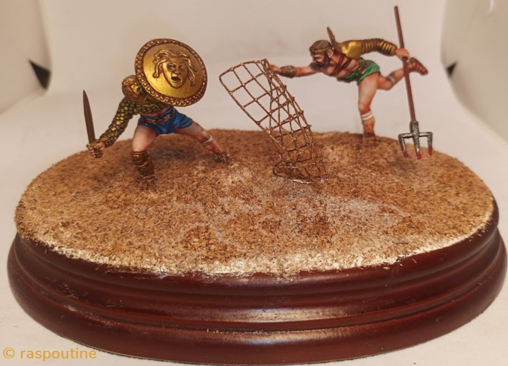 figurines historique antiquite combat de gladiateur