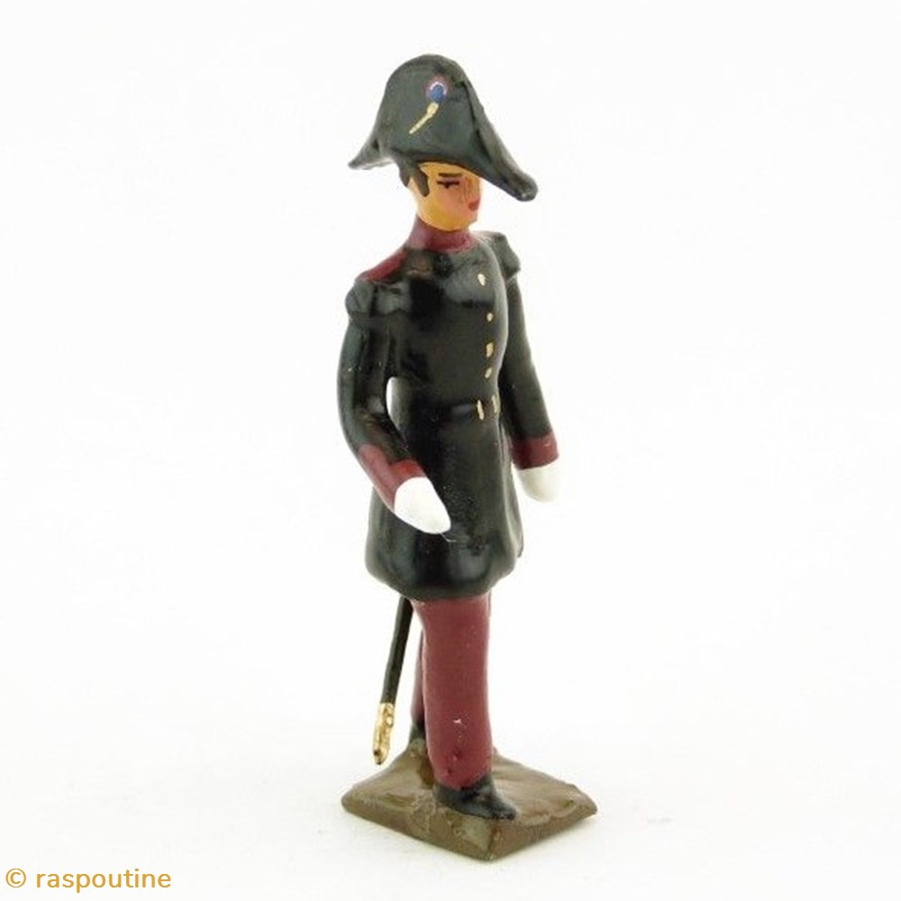 figurines historique etudiant en medecine en tenue de sortie 1856 carabin sur socle en bois