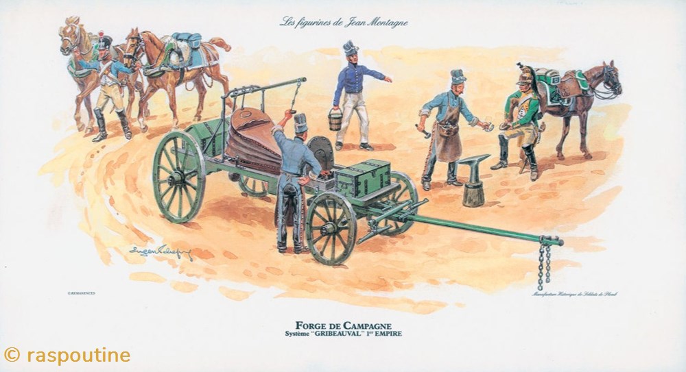 La forge de campagne Austerlitz 1805 4 figurines historique epoque napoleonienne la forge de campagne austerlitz 1805