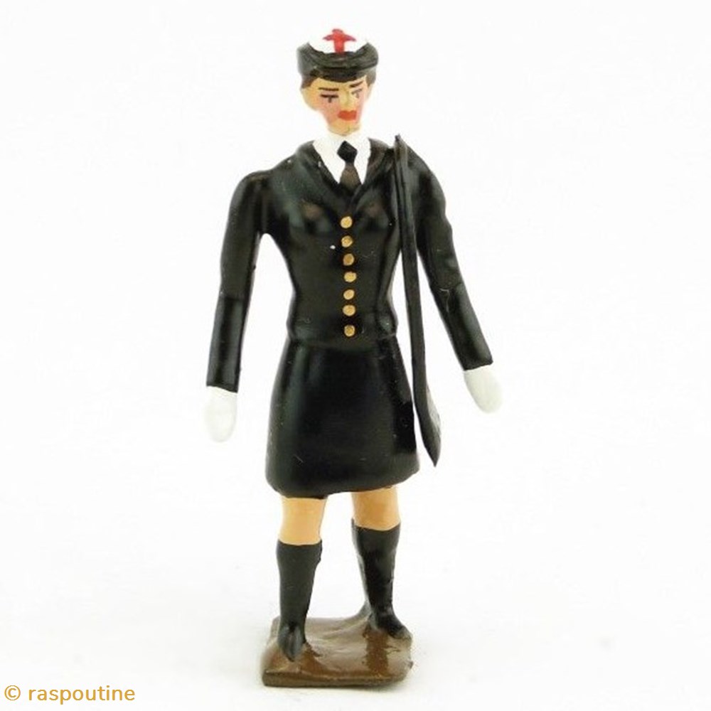 Etudiante en médecine en tenue de sortie 1987 (carabin)sur socle en bois figurines historique etudiante en medecine en tenue de sortie 1987 carabin sur socle en bois