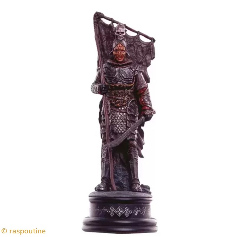 figurines jeux de plateaux seigneur des anneaux lieutenant orc fou noir