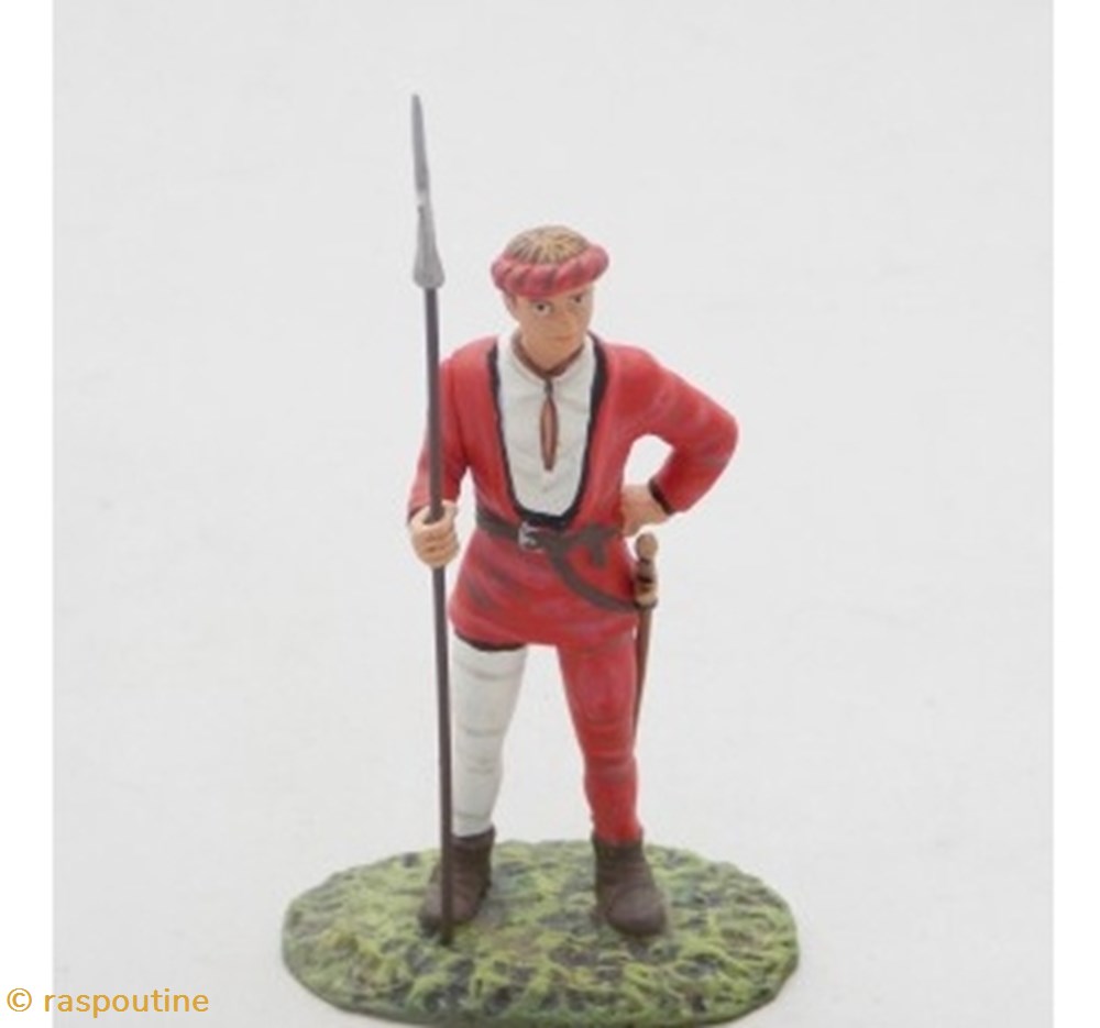 Hallebardier Suisse XIVe siècle figurines historique moyen age hallebardier suisse xive siecle