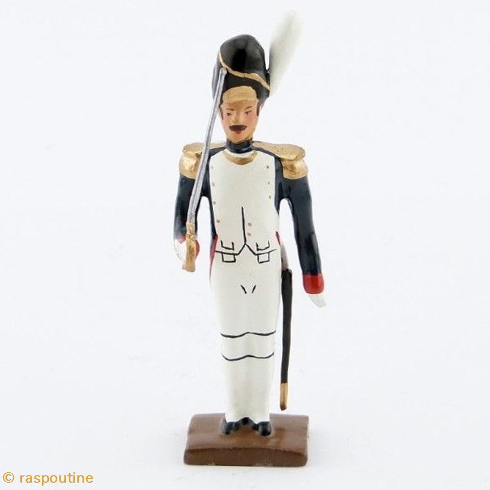 Officier des grenadiers de la garde au fixe figurines historique epoque napoleonienne officier des grenadiers de la garde au fixe