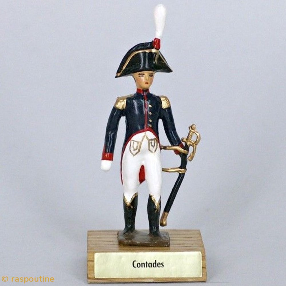 Général Contades sur socle bois figurines historique epoque napoleonienne general contades sur socle bois