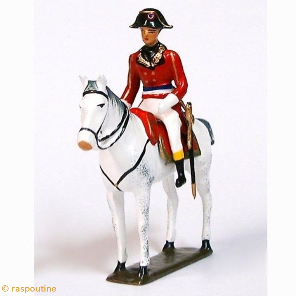 Bonaparte, 1er Consul à cheval (1769-1821), manteau rouge figurines historique epoque napoleonienne bonaparte 1er consul a cheval 1769 1821 manteau rouge