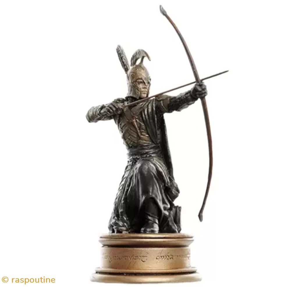 figurines jeux de plateaux seigneur des anneaux guerrier elfe pion blanc