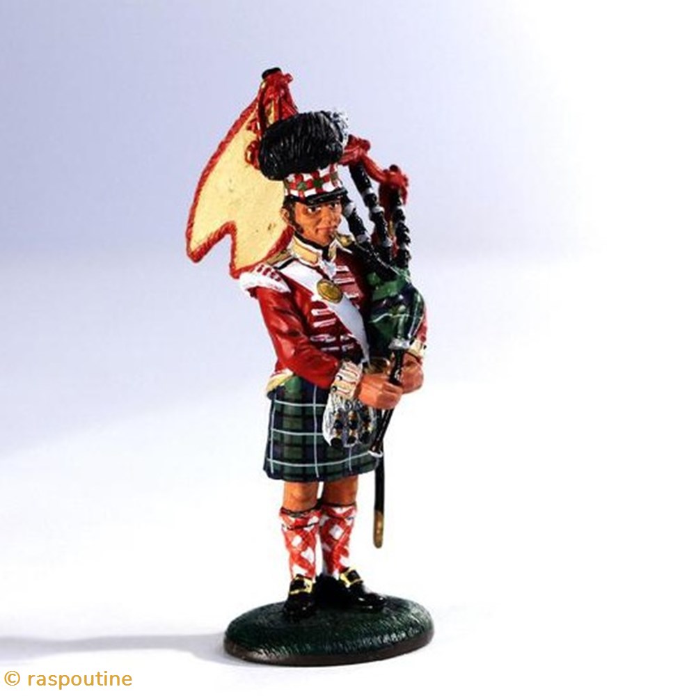 Cornemuse, 71e Highlanders Glasgow Ecosse , 1806 figurines historiques epoque napoleonienne cornemuse 71e highlanders glasgow ecosse 1806
