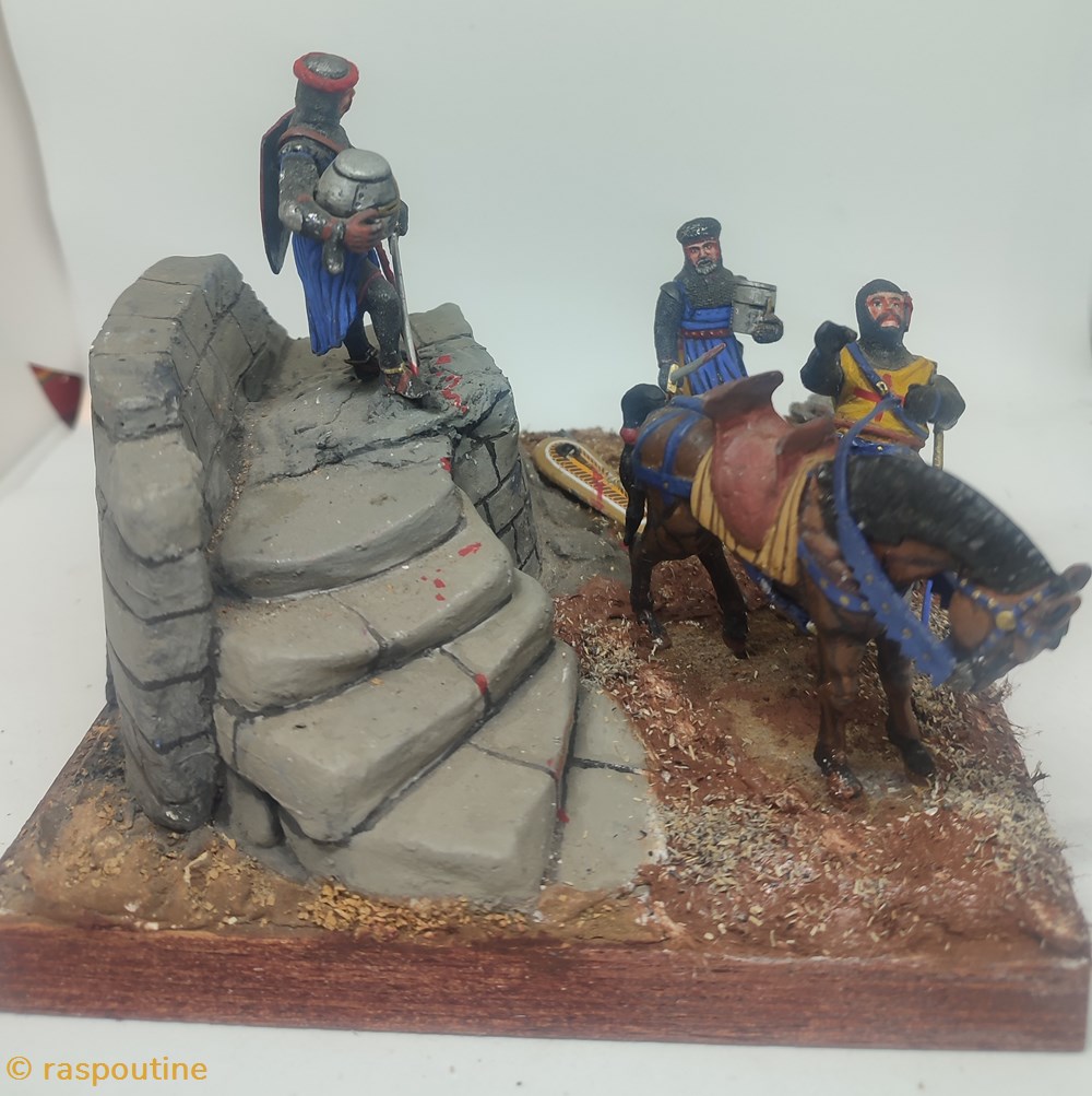 figurines historique moyen age chevaliers croises xiii emme siecle