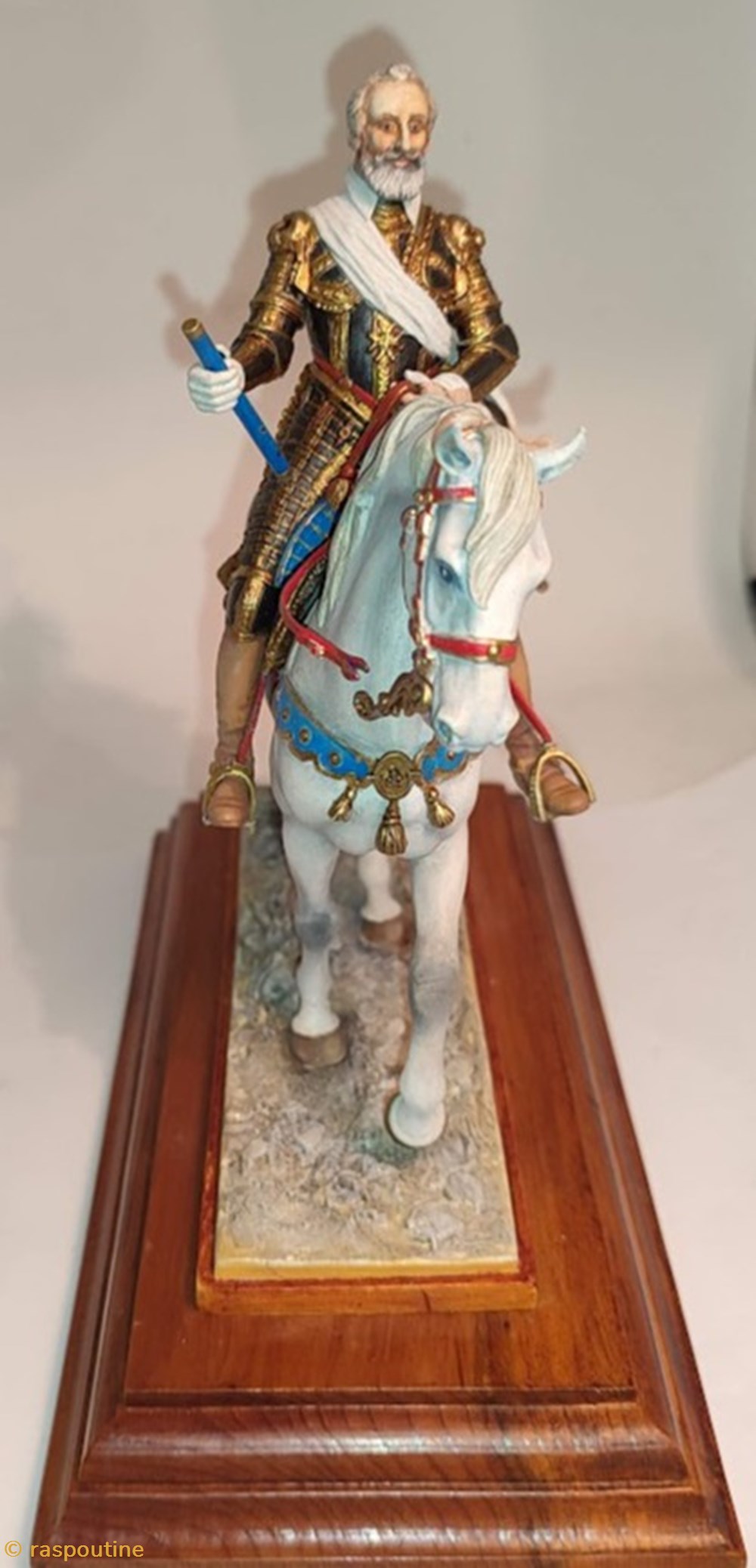 Henri IV sur son cheval blanc 2 figurines historique henri iv sur son cheval blanc
