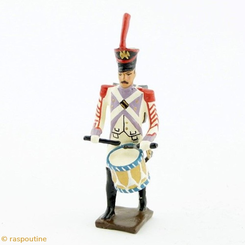 Tambour des voltigeurs du 33ème de ligne (1806) figurines historique epoque napoleonienne tambour des voltigeurs du 33eme de ligne 1806