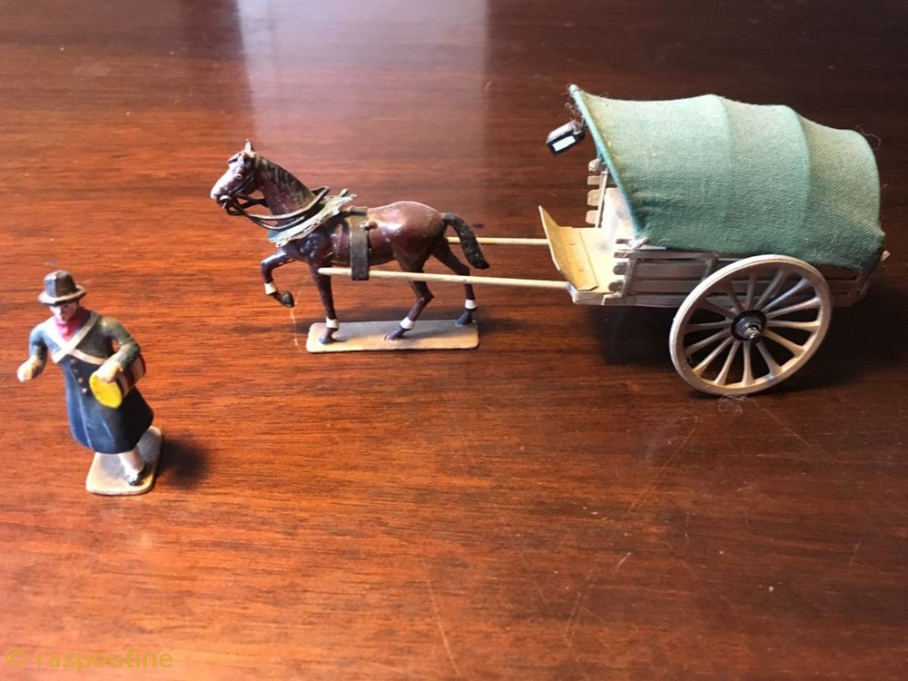 Charrette de la Cantinière (Vivandière) 2 figurines historique epoque napoleonienne charrette de la cantiniere vivandiere