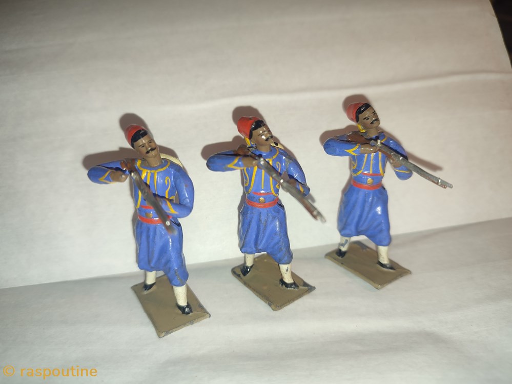 Turcos au feu en tenue d'afrique 4 figurines historique turcos au feu en tenue afrique