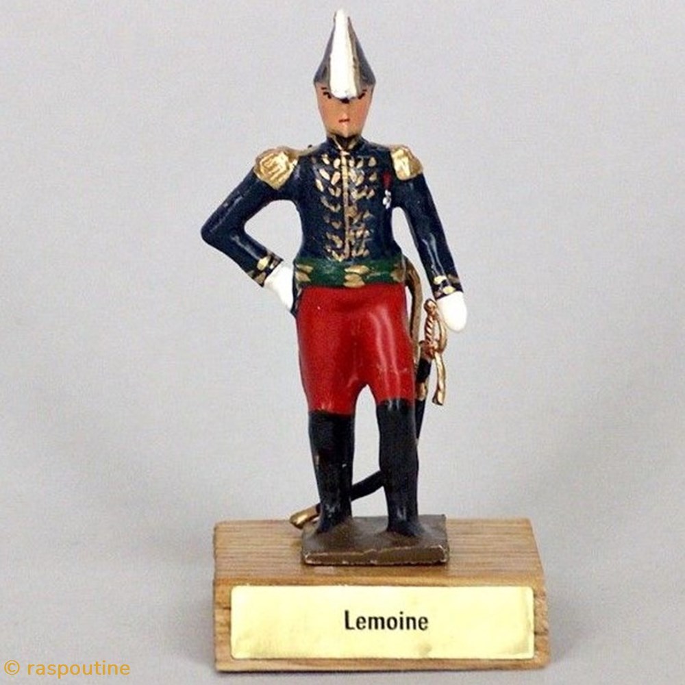 Général Lemoine sur socle en bois figurines historique epoque napoleonienne general lemoine sur socle en bois