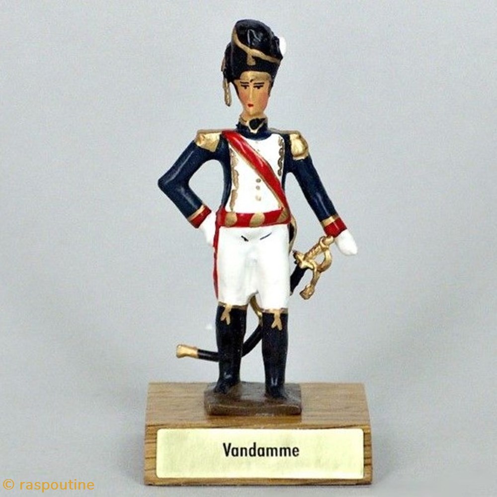 Général Vandamme sur socle en bois figurines historique epoque napoleonienne general vandamme sur socle en bois