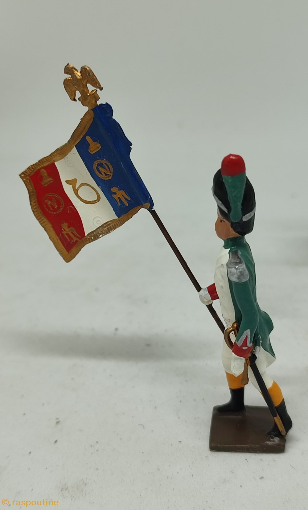 Drapeau des grenadiers italiens 2 figurines historique epoque napoleonienne drapeau des grenadiers italiens