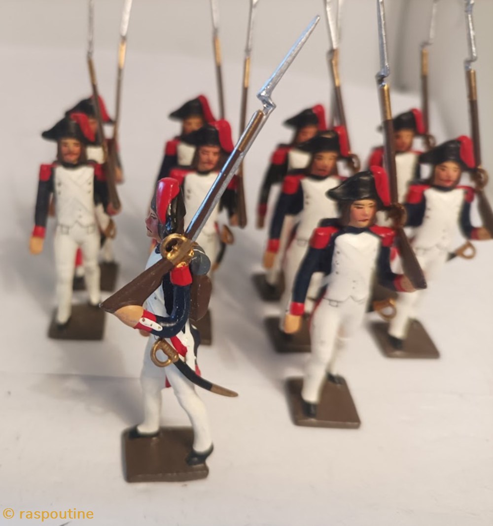 Fantassin (au défilé) de l'infanterie campagne d'Egypte (1799) 2 figurines historique epoque napoleonienne fantassin au defile de infanterie campagne egypte 1799