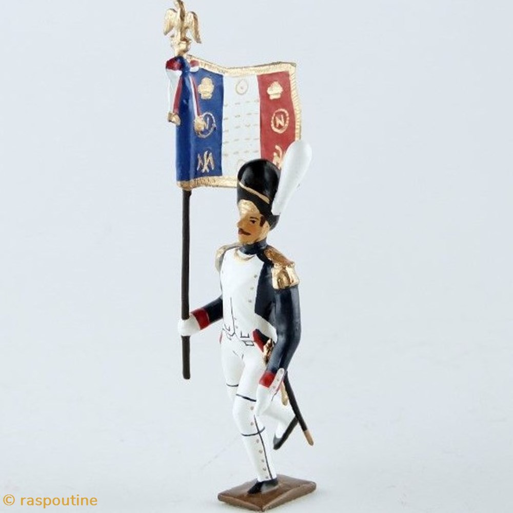 Drapeau des grenadiers de la garde à l'assaut (1812) figurines historique epoque napoleonienne drapeau des grenadiers de la garde a assaut 1812