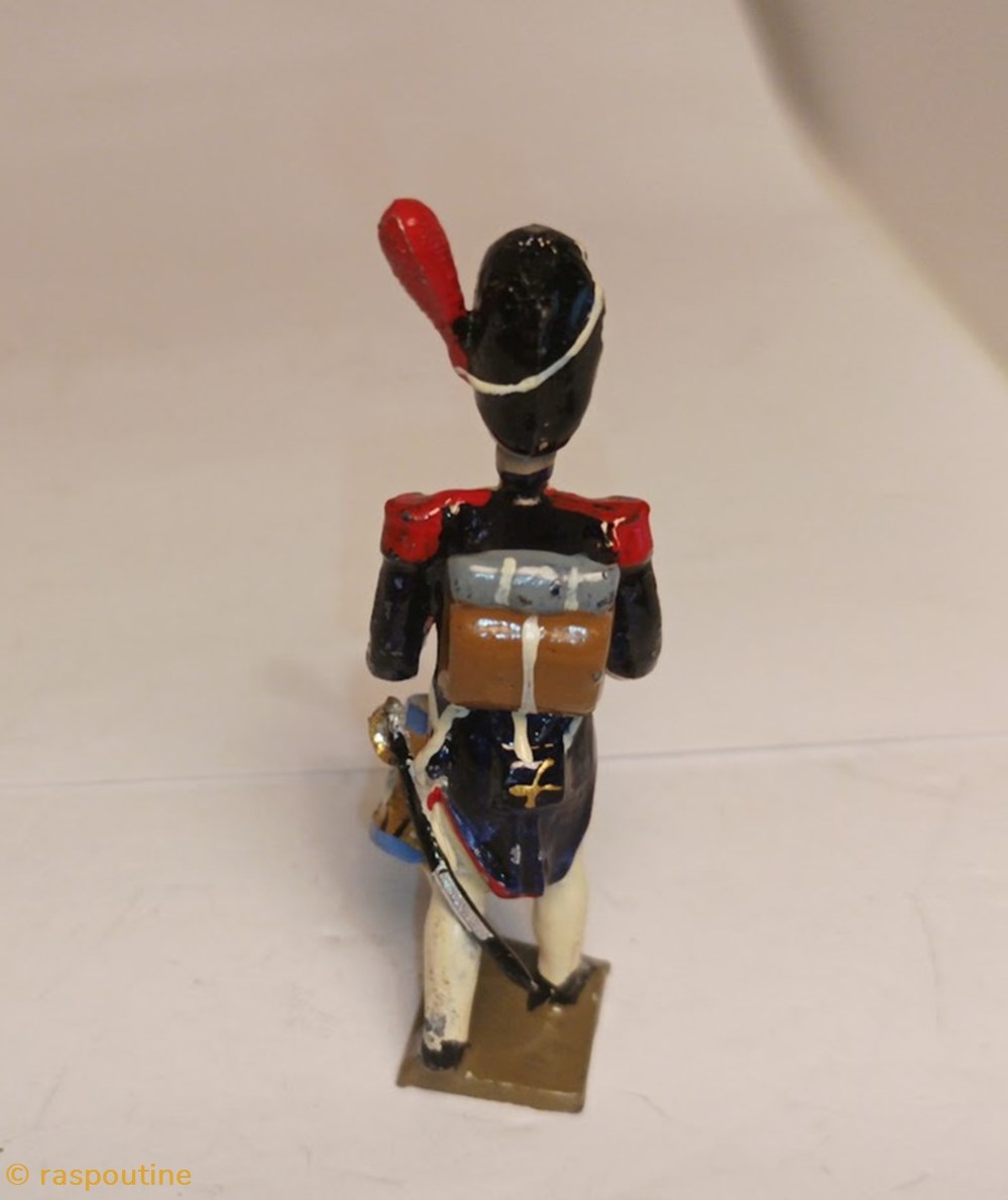 figurines historique epoque napoleonienne tambour des grenadiers de la garde pied droit en avant