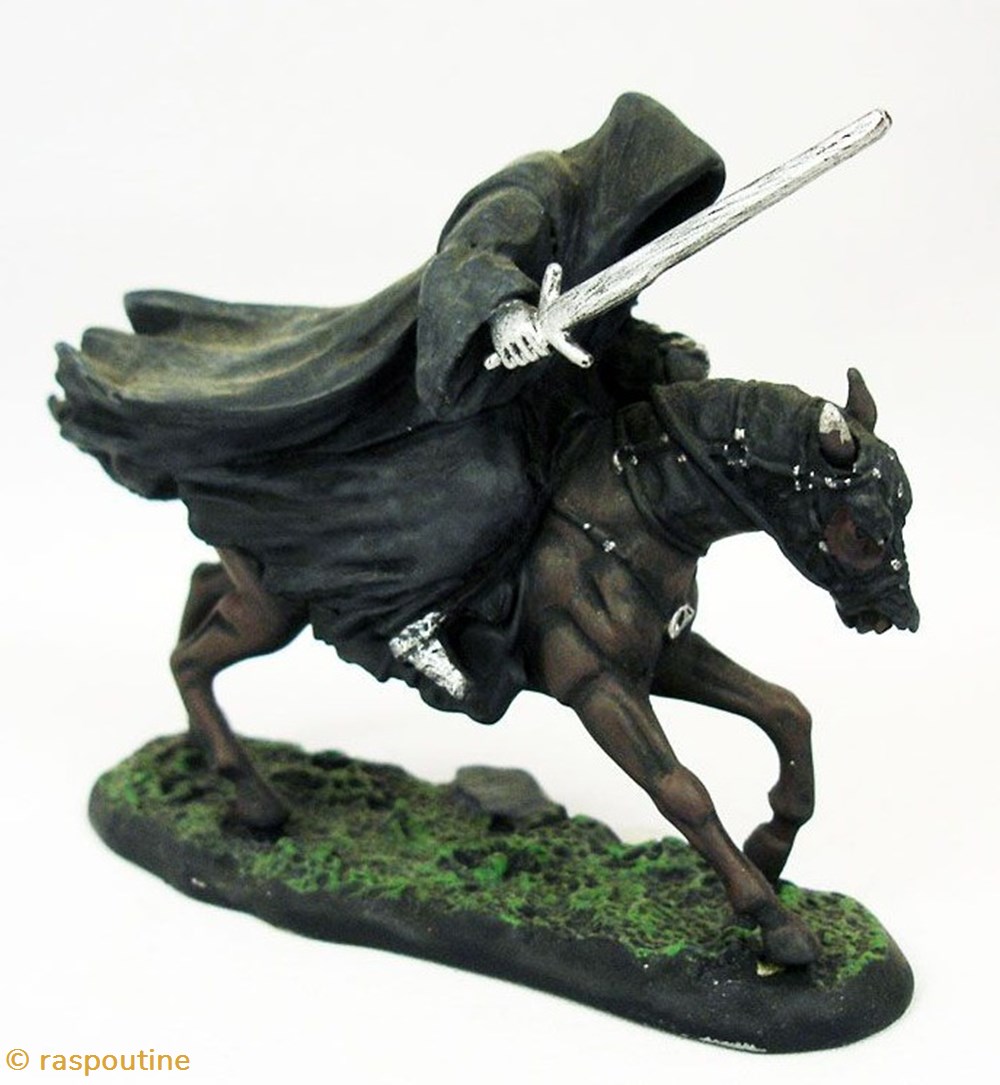 Cavalier noir au galop figurines cinema seigneur des anneaux cavalier noir au galop