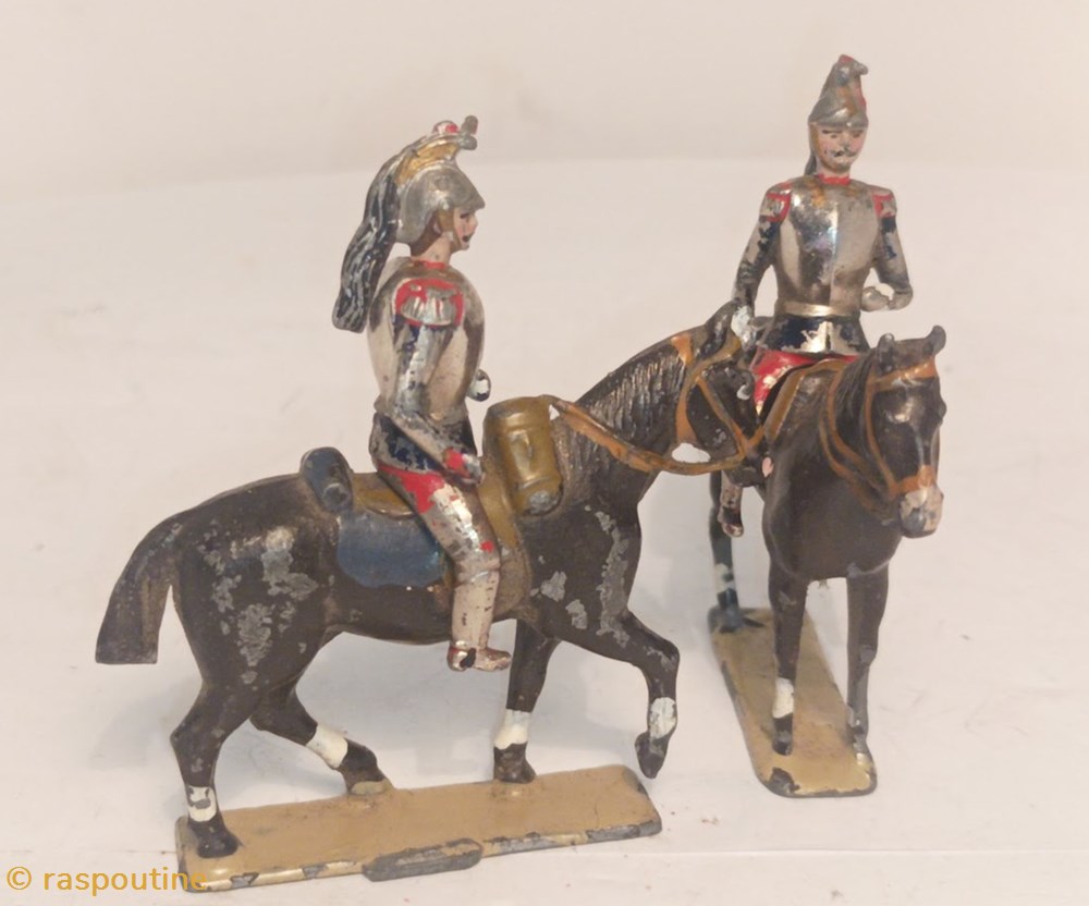 Officiers de cuirassiers 4 figurines historique officiers de cuirassiers