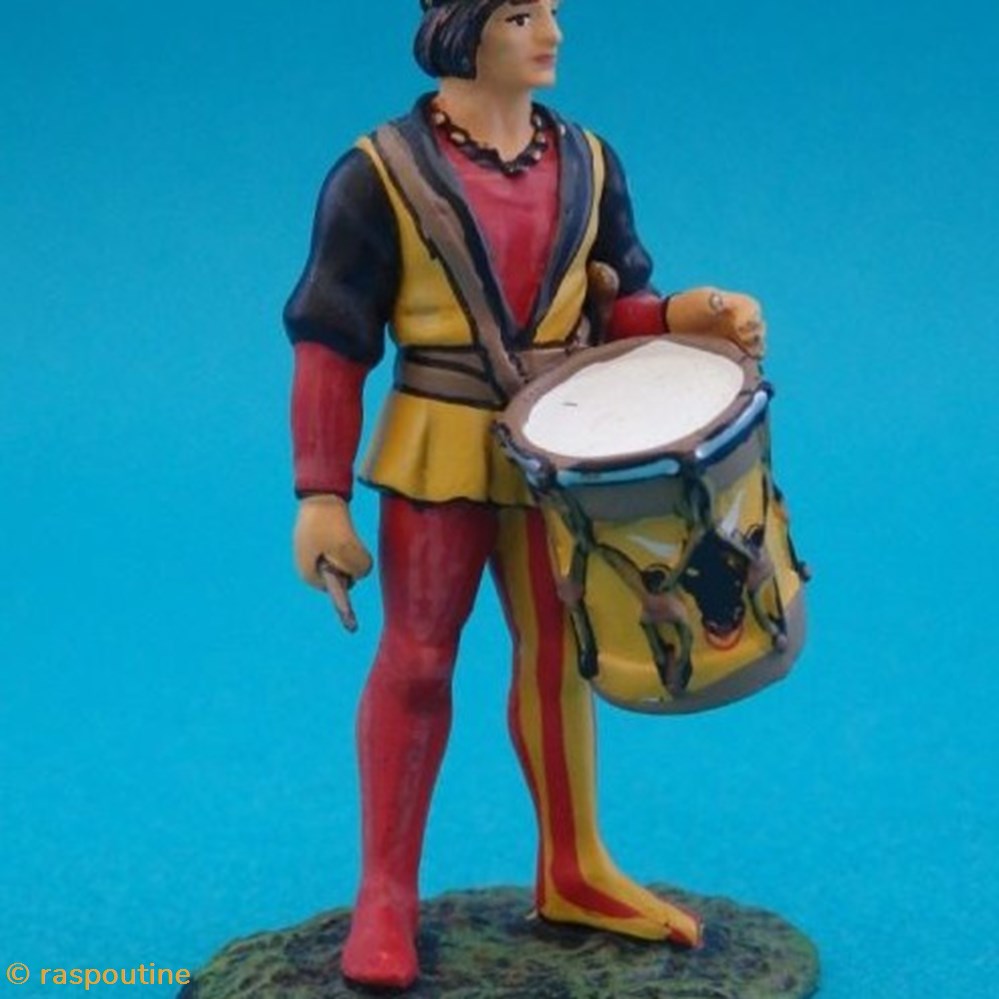 Tambour Suisse XVe siècle figurines historique moyen age tambour suisse xve siecle
