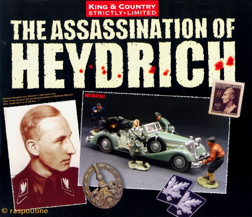 "The Assassination of Heydrich" 2 figurines historique seconde guerre mondiale the assassination of heydrich