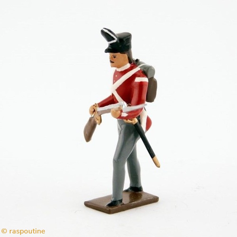 Fantassin du 32nd (cornwall) regiment à l'assaut (1812) 3 figurines historique epoque napoleonienne fantassin du 32nd cornwall regiment a assaut 1812
