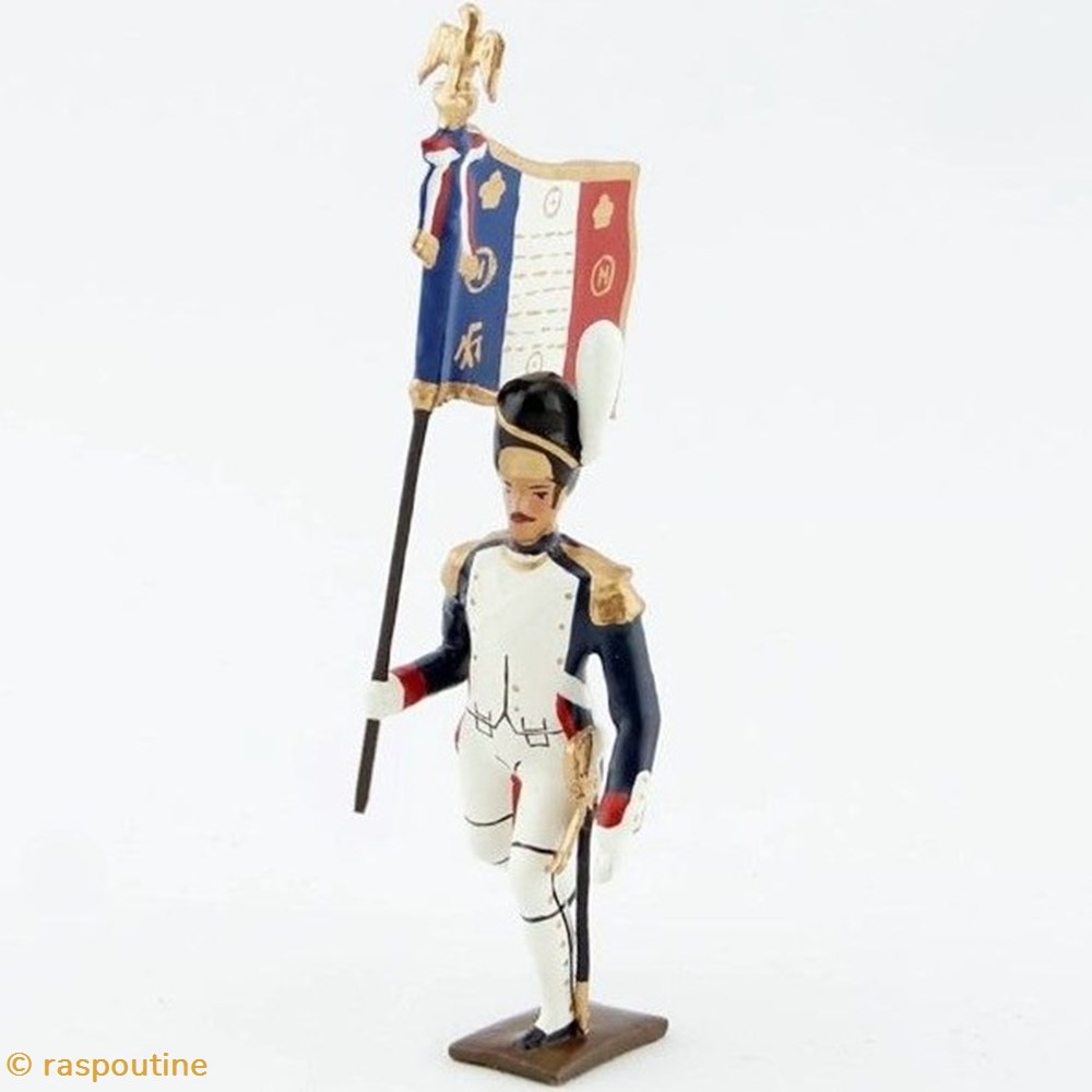Drapeau des grenadiers de la garde à l'assaut (1812) figurines historique epoque napoleonienne drapeau des grenadiers de la garde a assaut 1812