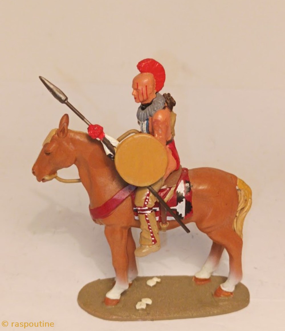 Guerrier Osage 2 figurines historique guerrier osage