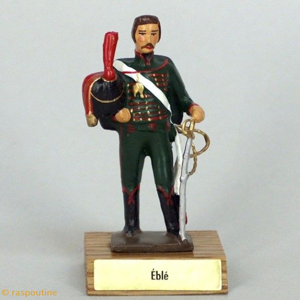 figurines historique epoque napoleonienne general eble sur socle en bois