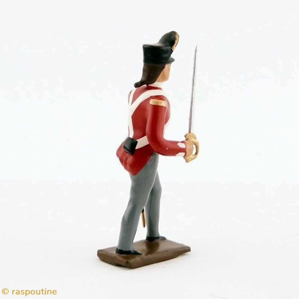 Officier du 32nd (cornwall) regiment of foot (1812) 3 figurines historique epoque napoleonienne officier du 32nd cornwall regiment of foot 1812