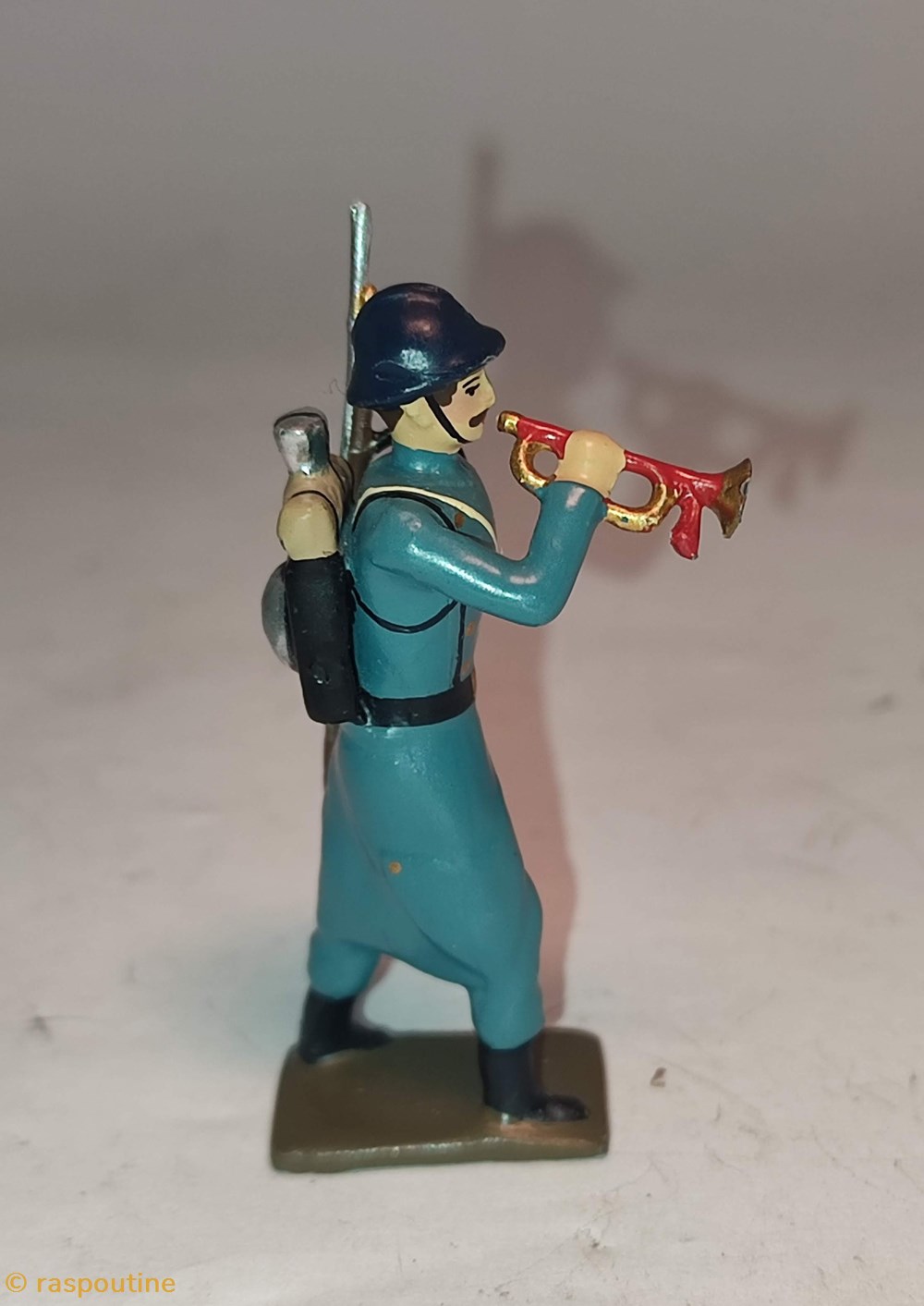 figurines historique premiere guerre mondiale clairon de infanterie de ligne en capote bleu horizon