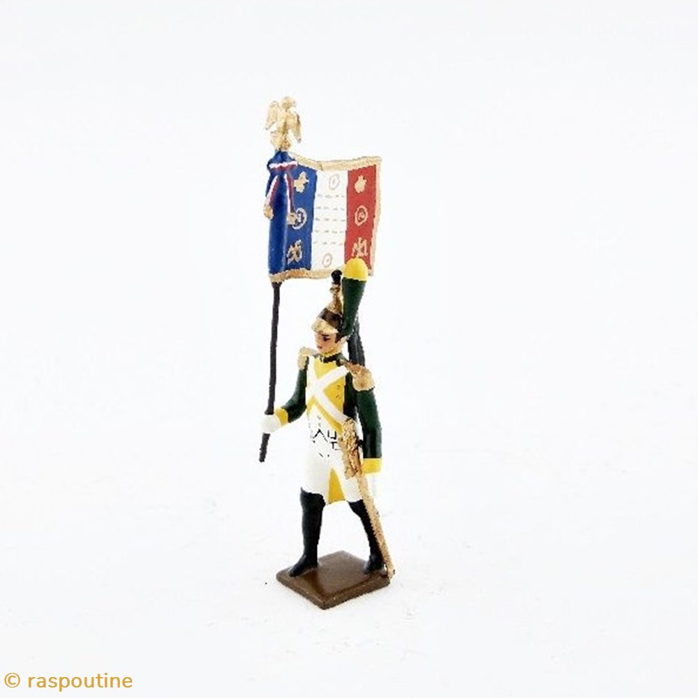 Drapeau des dragons de la garde (dragons jaunes) (1812) figurines historique epoque napoleonienne drapeau des dragons de la garde dragons jaunes 1812