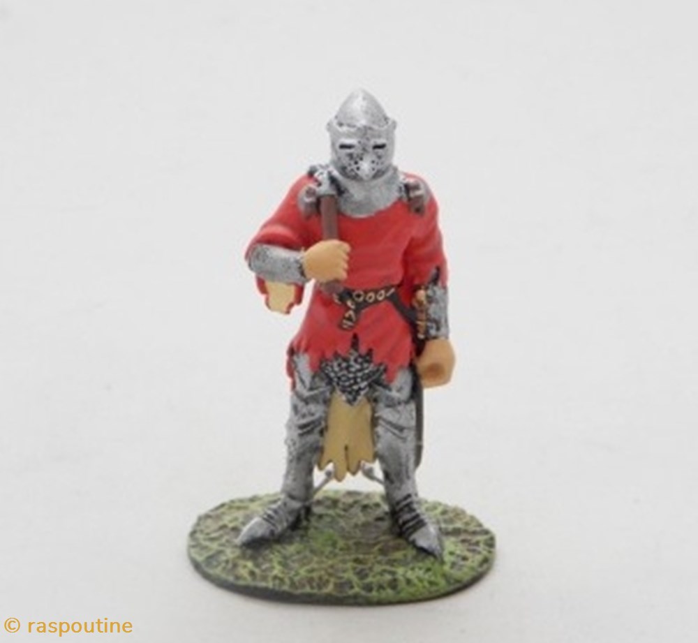 figurines historique moyen age armure a barbe ecrevisse xive siecle
